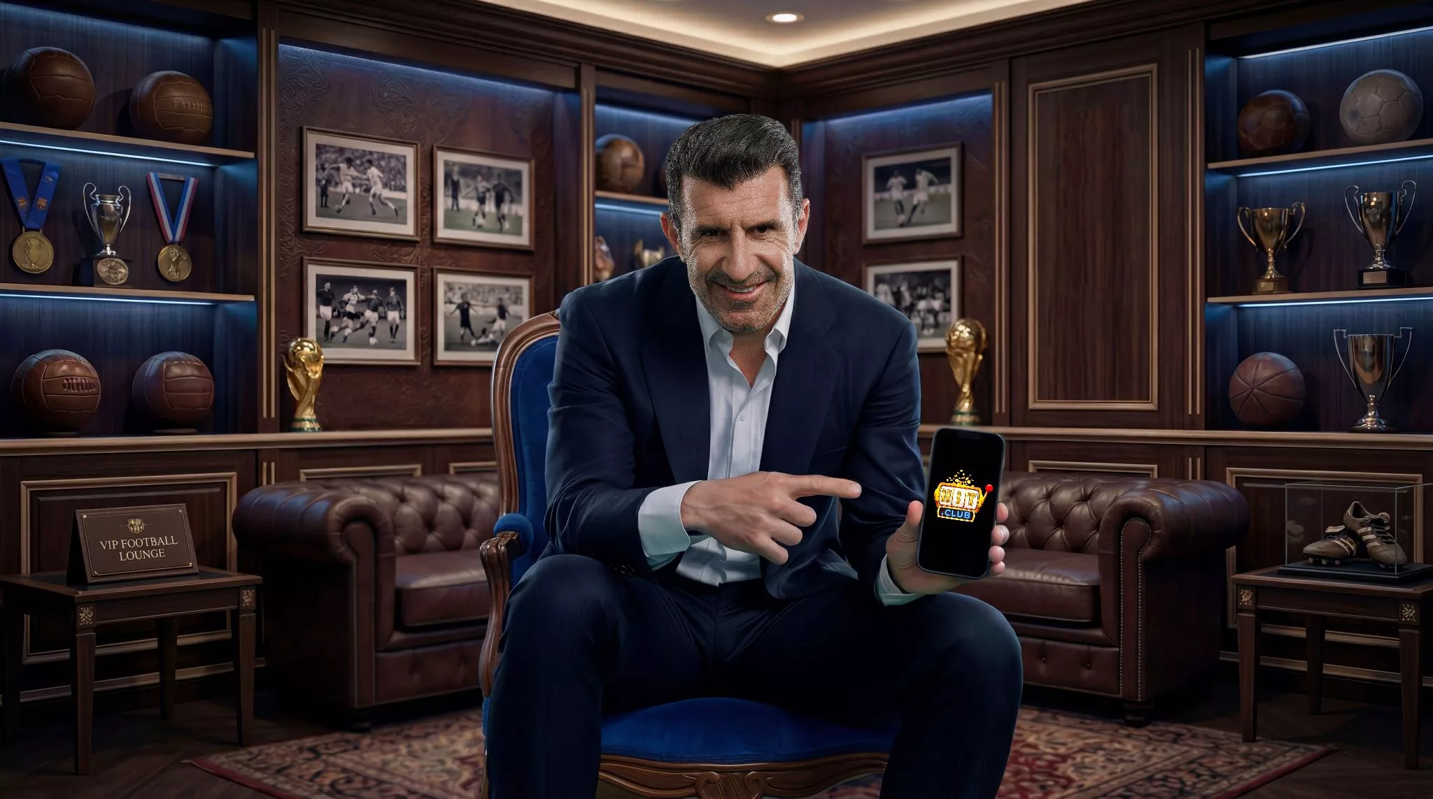Hitclub chọn Luis Figo thành đại diện thương hiệu